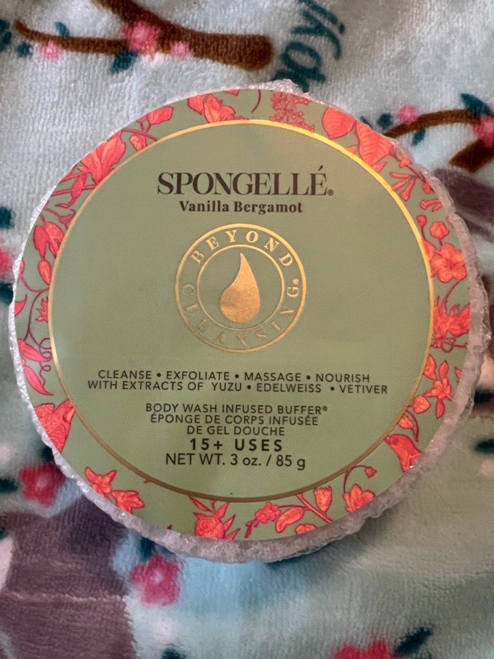 2/$26 Spongellé Vanilla Bergamot Body Wash Infused Buffer - Green & Coral